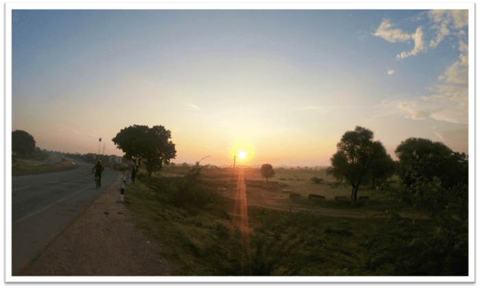 Rustic countryside roads to Mathura